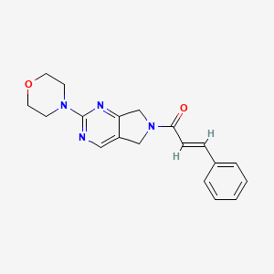 molecular formula C19H20N4O2 B2590500 (E)-1-(2-morpholino-5H-pyrrolo[3,4-d]pyrimidin-6(7H)-yl)-3-phenylprop-2-en-1-one CAS No. 2035036-80-5