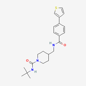 N-(tert-butyl)-4-((4-(thiophen-3-yl)benzamido)methyl)piperidine-1-carboxamide