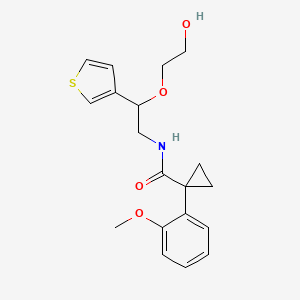 N-[2-(2-hydroxyethoxy)-2-(thiophen-3-yl)ethyl]-1-(2-methoxyphenyl)cyclopropane-1-carboxamide