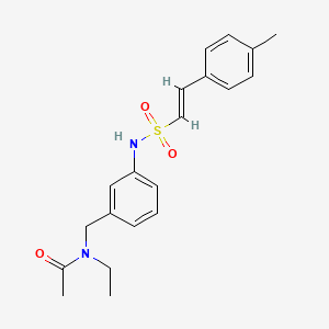 N-ethyl-N-[[3-[[(E)-2-(4-methylphenyl)ethenyl]sulfonylamino]phenyl]methyl]acetamide