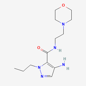 molecular formula C13H23N5O2 B2590517 4-Amino-N-(2-morpholin-4-ylethyl)-1-propyl-1H-pyrazole-5-carboxamide CAS No. 2101198-76-7