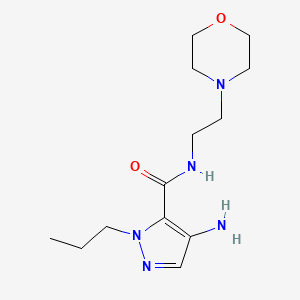 molecular formula C13H23N5O2 B2590517 4-amino-N-[2-(morpholin-4-yl)ethyl]-1-propyl-1H-pyrazole-5-carboxamide CAS No. 2101198-76-7