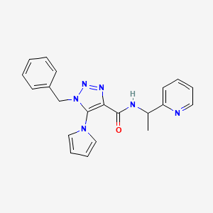 1-benzyl-N-(1-pyridin-2-ylethyl)-5-(1H-pyrrol-1-yl)-1H-1,2,3-triazole-4-carboxamide