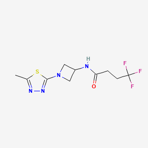 molecular formula C10H13F3N4OS B2590524 4,4,4-Trifluoro-N-[1-(5-methyl-1,3,4-thiadiazol-2-yl)azetidin-3-yl]butanamide CAS No. 2415554-54-8