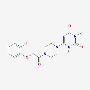 molecular formula C17H19FN4O4 B2590526 6-(4-(2-(2-fluorophenoxy)acetyl)piperazin-1-yl)-3-methylpyrimidine-2,4(1H,3H)-dione CAS No. 2319721-11-2