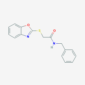 molecular formula C16H14N2O2S B259053 2-(1,3-benzoxazol-2-ylsulfanyl)-N-benzylacetamide 