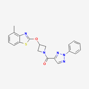 (3-((4-methylbenzo[d]thiazol-2-yl)oxy)azetidin-1-yl)(2-phenyl-2H-1,2,3-triazol-4-yl)methanone