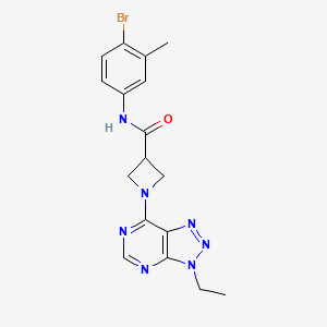 molecular formula C17H18BrN7O B2590560 N-(4-溴-3-甲基苯基)-1-(3-乙基-3H-[1,2,3]三唑并[4,5-d]嘧啶-7-基)氮杂环丁烷-3-甲酰胺 CAS No. 1448028-44-1