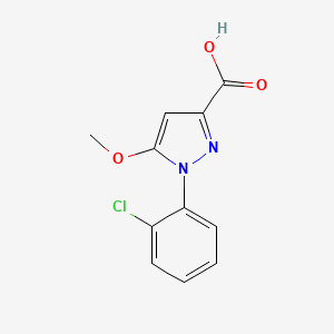molecular formula C11H9ClN2O3 B2590568 1-(2-chlorophenyl)-5-methoxy-1H-Pyrazole-3-carboxylic acid CAS No. 55983-86-3