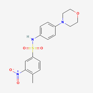 molecular formula C17H19N3O5S B2590586 4-methyl-N-(4-morpholinophenyl)-3-nitrobenzenesulfonamide CAS No. 305373-05-1