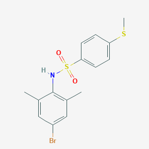 molecular formula C15H16BrNO2S2 B259059 N-(4-bromo-2,6-dimethylphenyl)-4-(methylsulfanyl)benzenesulfonamide 