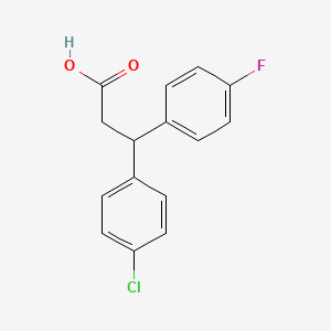 3-(4-Chlorophenyl)-3-(4-fluorophenyl)propanoic acid