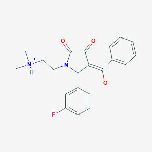 (E)-{1-[2-(dimethylammonio)ethyl]-2-(3-fluorophenyl)-4,5-dioxopyrrolidin-3-ylidene}(phenyl)methanolate