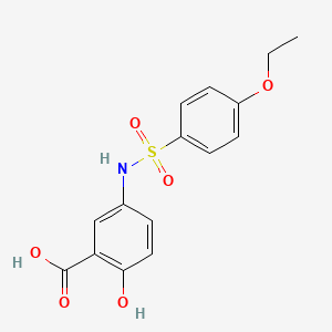 molecular formula C15H15NO6S B2590641 5-{[(4-Ethoxyphenyl)sulfonyl]amino}-2-hydroxybenzoic acid CAS No. 518052-90-9