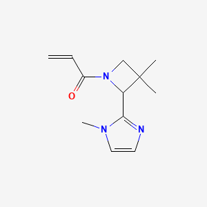 molecular formula C12H17N3O B2590646 1-[3,3-dimethyl-2-(1-methyl-1H-imidazol-2-yl)azetidin-1-yl]prop-2-en-1-one CAS No. 2094252-48-7
