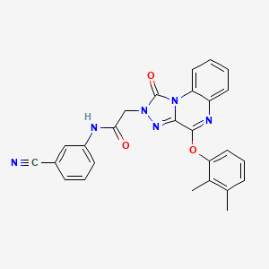 molecular formula C26H20N6O3 B2590650 N-(3-cyanophenyl)-2-(4-(2,3-dimethylphenoxy)-1-oxo-[1,2,4]triazolo[4,3-a]quinoxalin-2(1H)-yl)acetamide CAS No. 1185124-58-6