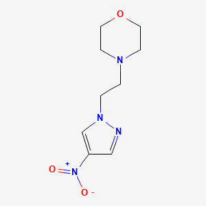 molecular formula C9H14N4O3 B2590667 4-(2-(4-Nitro-1H-pyrazol-1-yl)ethyl)morpholine CAS No. 957479-10-6