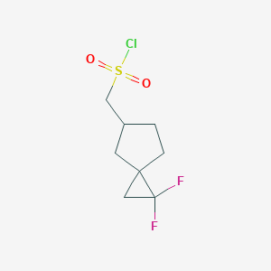 molecular formula C8H11ClF2O2S B2590677 (2,2-二氟螺[2.4]庚烷-6-基)甲磺酰氯 CAS No. 2248293-31-2