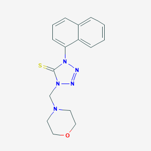 molecular formula C16H17N5OS B259068 1-(4-morpholinylmethyl)-4-(1-naphthyl)-1,4-dihydro-5H-tetraazole-5-thione 