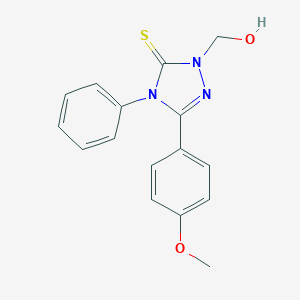2-(hydroxymethyl)-5-(4-methoxyphenyl)-4-phenyl-2,4-dihydro-3H-1,2,4-triazole-3-thione