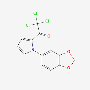 molecular formula C13H8Cl3NO3 B2590699 1-[1-(1,3-苯并二氧杂环-5-基)-1H-吡咯-2-基]-2,2,2-三氯-1-乙酮 CAS No. 383147-46-4