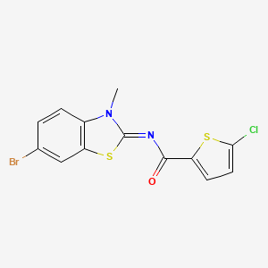 molecular formula C13H8BrClN2OS2 B2590702 (E)-N-(6-溴-3-甲基苯并[d]噻唑-2(3H)-亚甲基)-5-氯噻吩-2-甲酰胺 CAS No. 325987-09-5