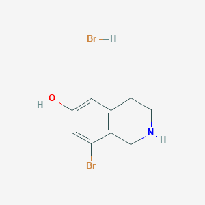 molecular formula C9H11Br2NO B2590703 8-溴-1,2,3,4-四氢异喹啉-6-醇氢溴酸盐 CAS No. 2230798-54-4