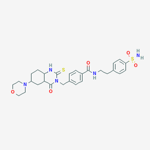 B2590725 4-{[6-(morpholin-4-yl)-4-oxo-2-sulfanylidene-1,2,3,4-tetrahydroquinazolin-3-yl]methyl}-N-[2-(4-sulfamoylphenyl)ethyl]benzamide CAS No. 689770-69-2