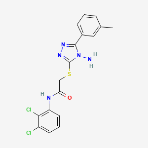 molecular formula C17H15Cl2N5OS B2590731 2-{[4-氨基-5-(3-甲基苯基)-4H-1,2,4-三唑-3-基]硫代}-N-(2,3-二氯苯基)乙酰胺 CAS No. 898622-66-7