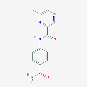 B2590733 N-(4-Carbamoylphenyl)-6-methylpyrazine-2-carboxamide CAS No. 2415562-80-8