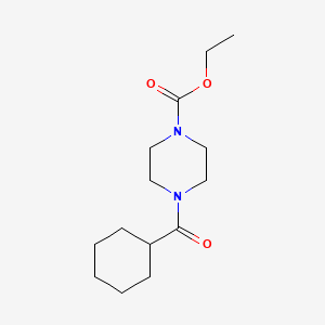 molecular formula C14H24N2O3 B2590738 4-(环己基羰基)哌嗪羧酸乙酯 CAS No. 676334-70-6