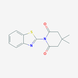molecular formula C14H14N2O2S B259074 1-(1,3-Benzothiazol-2-yl)-4,4-dimethylpiperidine-2,6-dione 