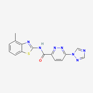 N-(4-methylbenzo[d]thiazol-2-yl)-6-(1H-1,2,4-triazol-1-yl)pyridazine-3-carboxamide