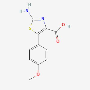 molecular formula C11H10N2O3S B2590756 2-Amino-5-(4-methoxyphenyl)-1,3-thiazole-4-carboxylic acid CAS No. 1269503-15-2