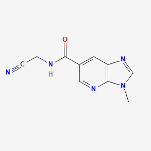 molecular formula C10H9N5O B2590778 N-(氰甲基)-3-甲基咪唑并[4,5-b]吡啶-6-甲酰胺 CAS No. 2248788-63-6