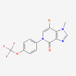 molecular formula C14H9BrF3N3O2 B2590782 7-溴-1-甲基-5-(4-(三氟甲氧基)苯基)-1H-咪唑并[4,5-c]吡啶-4(5H)-酮 CAS No. 1590410-31-3