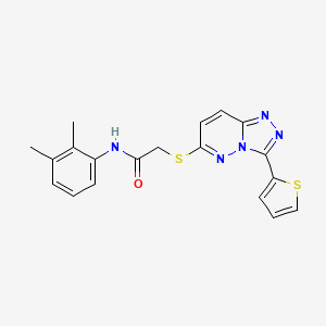 molecular formula C19H17N5OS2 B2590804 N-(2,3-dimethylphenyl)-2-[(3-thiophen-2-yl-[1,2,4]triazolo[4,3-b]pyridazin-6-yl)sulfanyl]acetamide CAS No. 868966-44-3