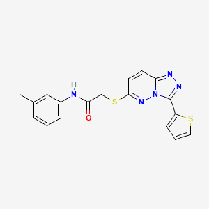 molecular formula C19H17N5OS2 B2590804 N-(2,3-dimethylphenyl)-2-{[3-(thiophen-2-yl)-[1,2,4]triazolo[4,3-b]pyridazin-6-yl]sulfanyl}acetamide CAS No. 868966-44-3