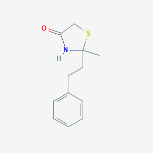 molecular formula C12H15NOS B259083 2-Methyl-2-(2-phenylethyl)-1,3-thiazolidin-4-one 