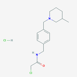 molecular formula C16H24Cl2N2O B2590832 2-chloro-N-({4-[(3-methylpiperidin-1-yl)methyl]phenyl}methyl)acetamide hydrochloride CAS No. 1803586-23-3