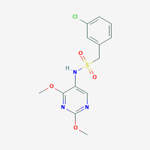 molecular formula C13H14ClN3O4S B2590841 1-(3-氯苯基)-N-(2,4-二甲氧基嘧啶-5-基)甲磺酰胺 CAS No. 2191214-26-1