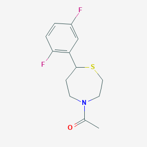 molecular formula C13H15F2NOS B2590856 1-(7-(2,5-Difluorophenyl)-1,4-thiazepan-4-yl)ethanone CAS No. 1705437-67-7