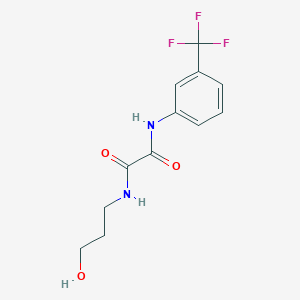 B2590857 N-(3-hydroxypropyl)-N'-[3-(trifluoromethyl)phenyl]oxamide CAS No. 330990-97-1