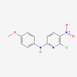molecular formula C12H10ClN3O3 B2590889 6-氯-N-(4-甲氧基苯基)-5-硝基吡啶-2-胺 CAS No. 1986366-28-2