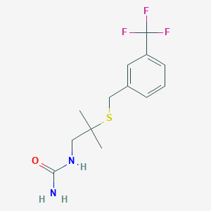 molecular formula C13H17F3N2OS B2590935 N-(2-甲基-2-{[3-(三氟甲基)苄基]硫烷基}丙基)脲 CAS No. 339104-14-2