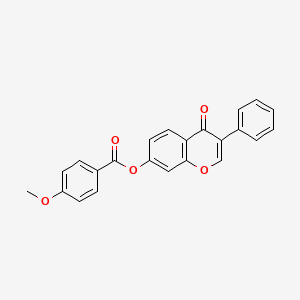 molecular formula C23H16O5 B2590959 4-oxo-3-phenyl-4H-chromen-7-yl 4-methoxybenzoate CAS No. 136053-88-8