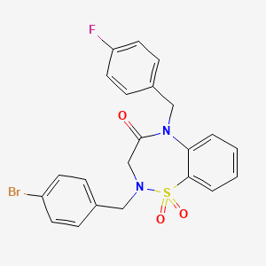 2-(4-bromobenzyl)-5-(4-fluorobenzyl)-2,3-dihydro-1,2,5-benzothiadiazepin-4(5H)-one 1,1-dioxide