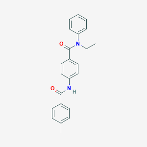 molecular formula C23H22N2O2 B259098 N-ethyl-4-[(4-methylbenzoyl)amino]-N-phenylbenzamide 