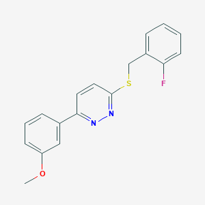 3-((2-Fluorobenzyl)thio)-6-(3-methoxyphenyl)pyridazine