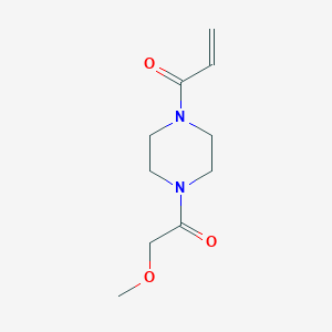 molecular formula C10H16N2O3 B2590996 1-[4-(2-Methoxyacetyl)piperazin-1-yl]prop-2-en-1-one CAS No. 1184498-96-1